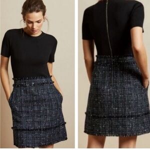 Ted Baker Dress Klaudid Boucle Mini in Tweed Black
